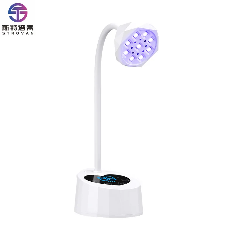 STLF LZS Nail UV LED Gel Lamp مصباح أظافر محمول لاسلكي قابل لإعادة الشحن مع مستشعر الأشعة تحت الحمراء مزود طاقة كهربائي #1