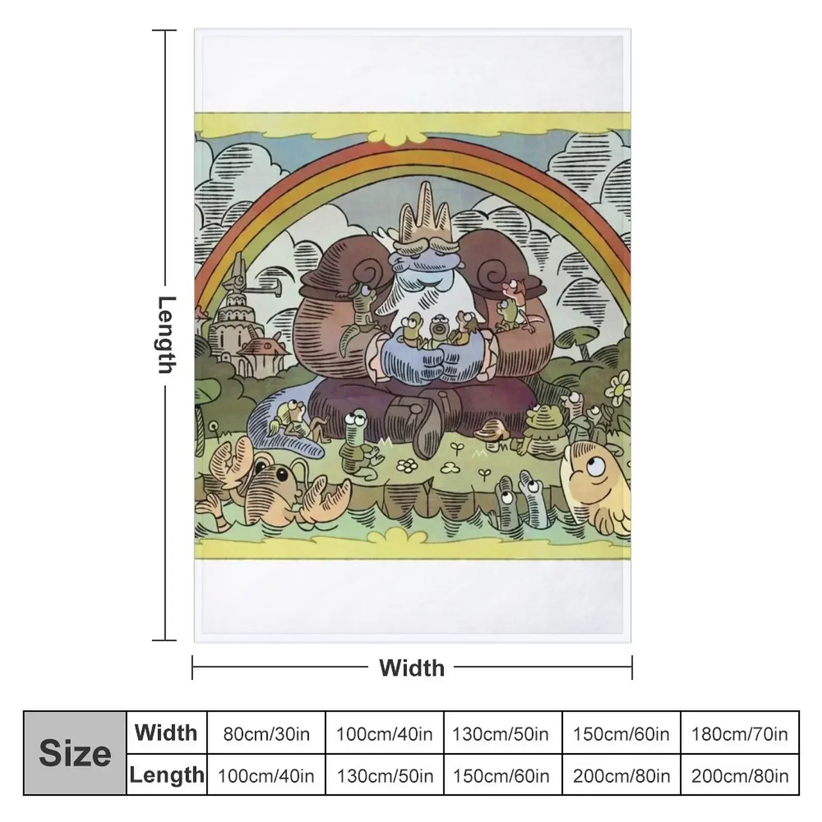 King Andrias Mural Throw Blanket couch cozy soft plush fuzzy picnic outdoor blanket