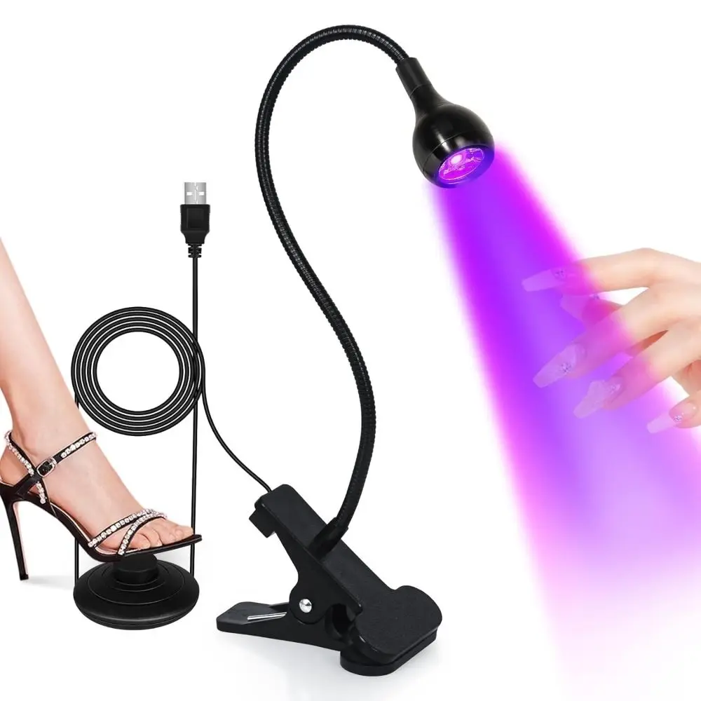 Portable 5W/3W UV Led Nail Lamp Adjustable Head Professional Gel Polish Curing Lamp Foot Pedal Switch Nail Drying Lamp Nail Care