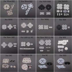 1Set For Xbox 360 Switch NES  Wii  PSP1000 For New 3DS XL LL NDSL NDSi XL LL Replacement Rubber Conductive Button Pad