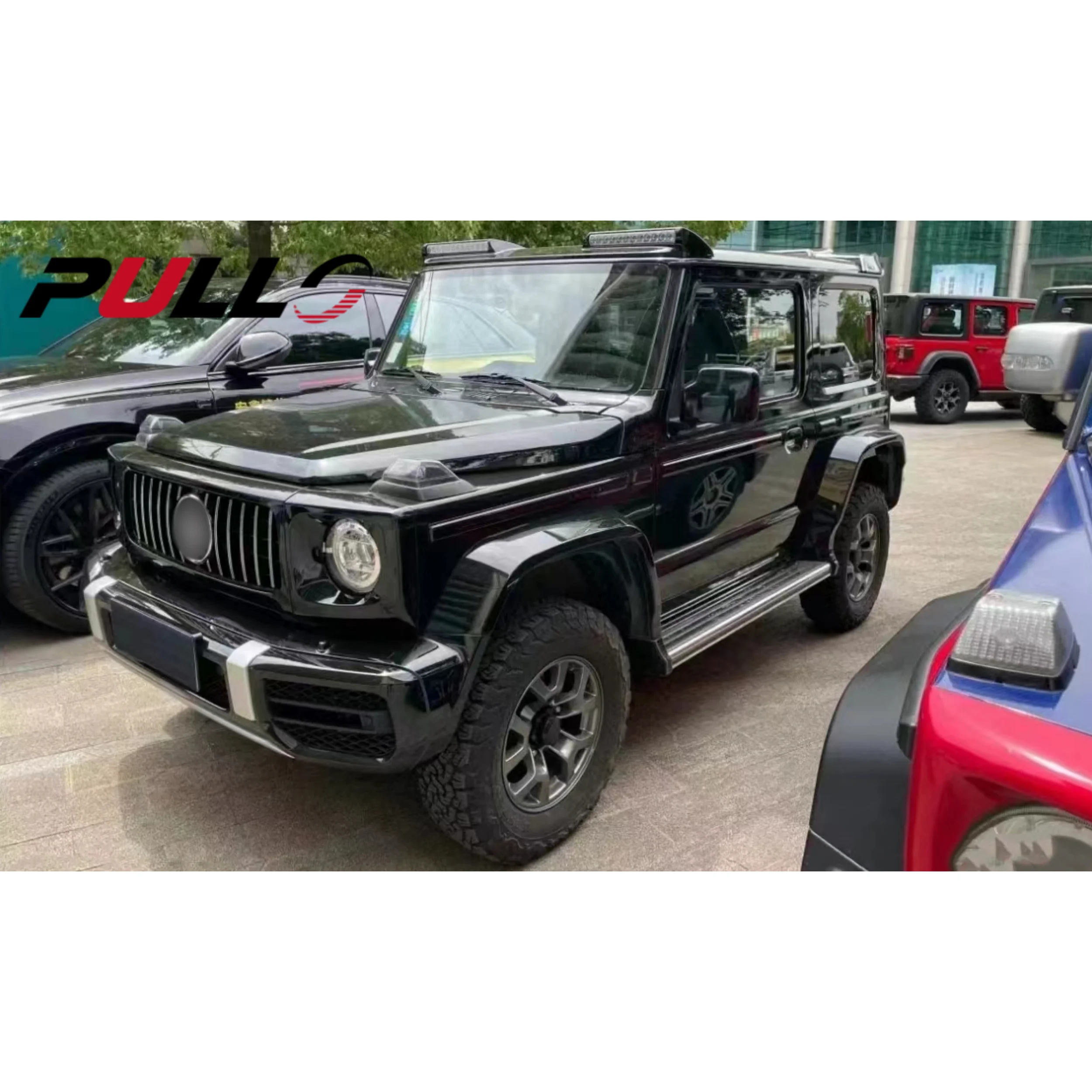 

Car Accessories for SUZUKI Jimny 19-22 to G63 AMG Front,rear Bumper Grille Hood Fenders Eyebrow Headlights Taillamps Side Pedals