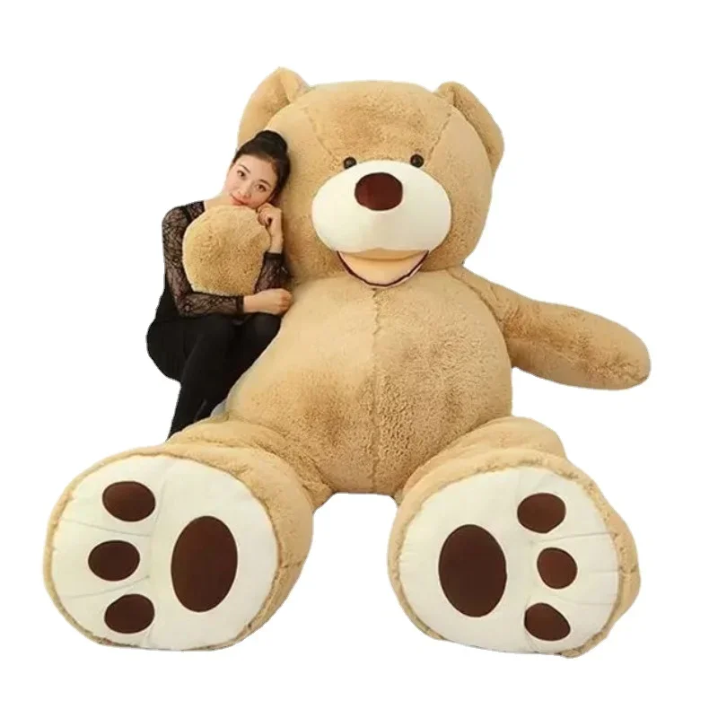 [ Funny ] 200cm Huge big America bear Stuffed animal teddy bear cover plush soft doll pillow cover ( without stuff ) baby toys