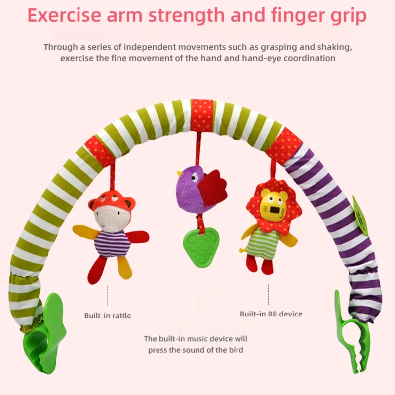 Детская подвесная погремушка детское сиденье обучающая игрушка 0 12 м мягкая Мобильная коляска детская коляска
