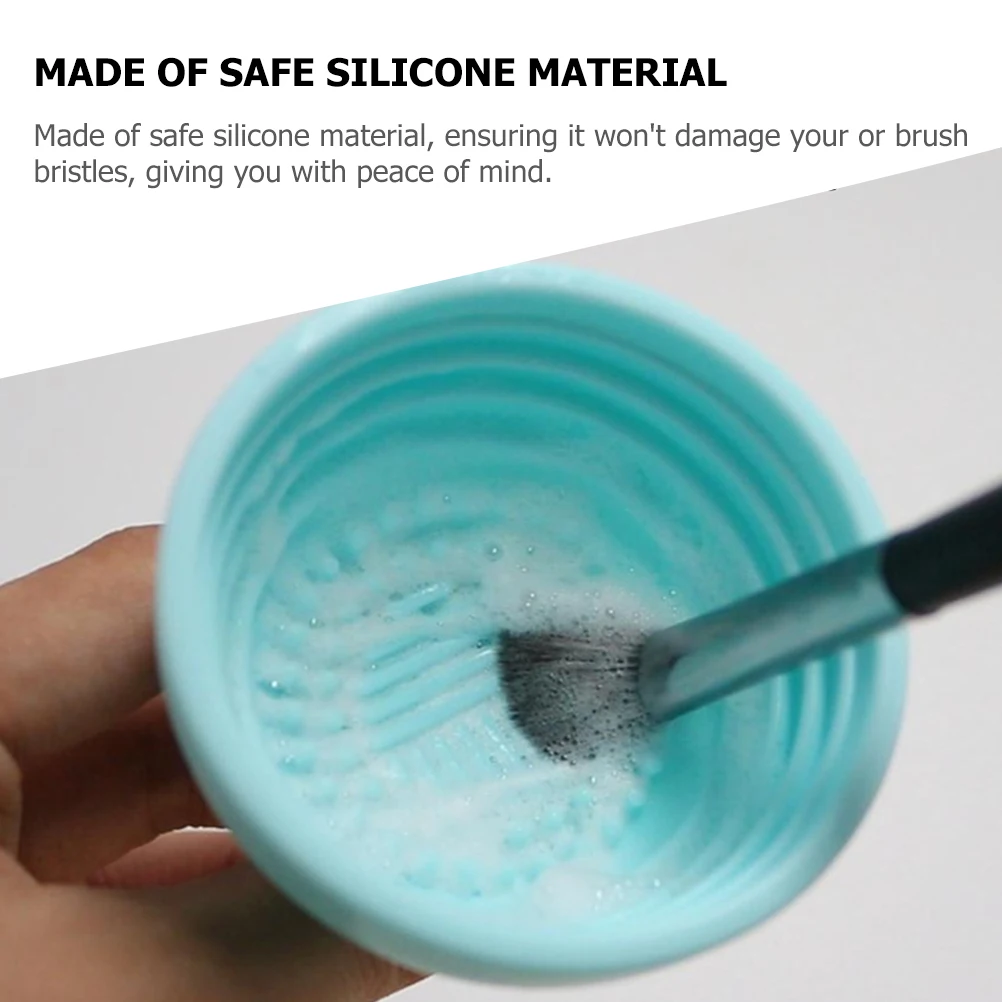 

2Pcs Silicone Makeup Sponge Holders Red Wine Glass Design Makeup Brush Cleaner Beauty Sponge Holder Vanity Organizer Rack