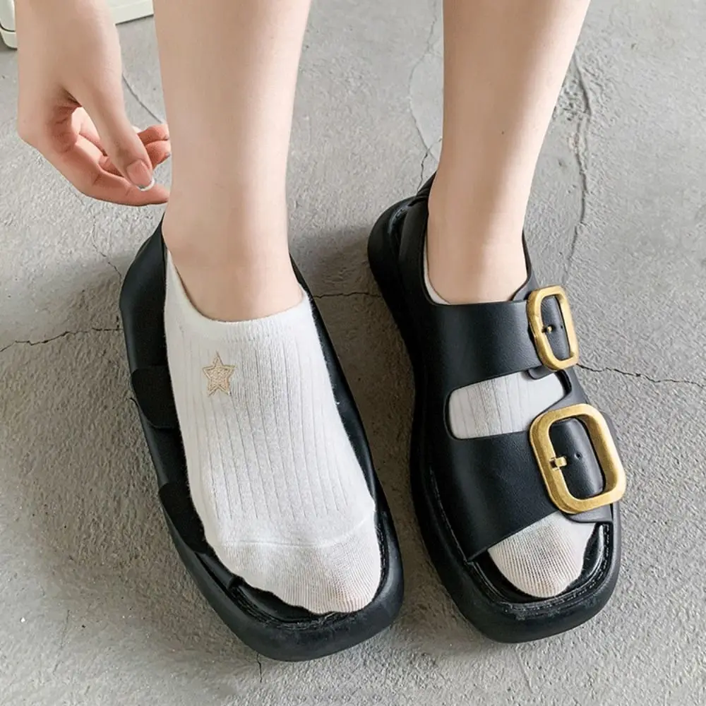 

10Pairs Flower Animal Thin Boat Socks Non-slip Cartoon Sweet Short Socks Hosiery Breathable Summer Invisible Socks Streetwear