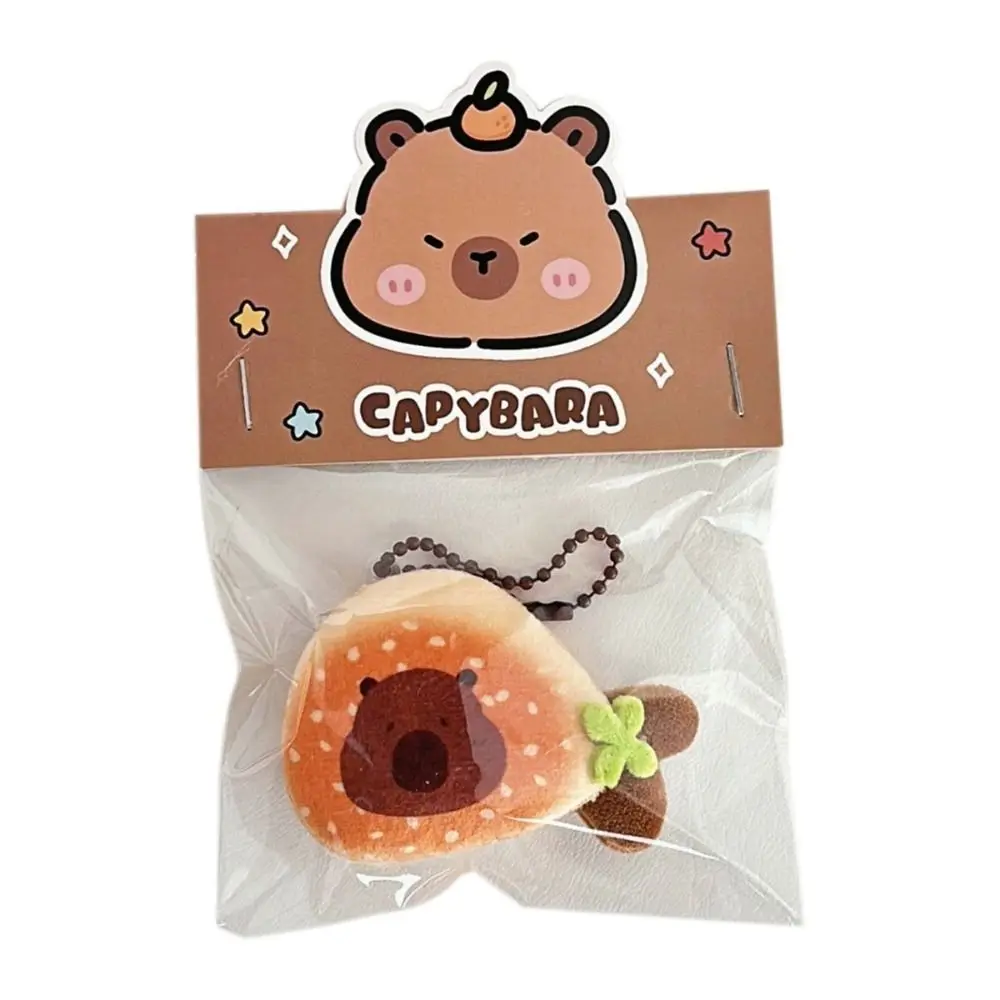 Food Shape Capybala Plush Doll Pendant Cartoon Stuffed Animals Capybala Plush Keychain Fashion Kawaii