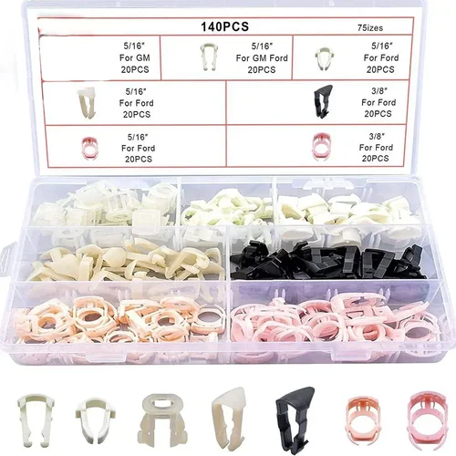 Imagen 2 del producto Para Ford GM 70 Uds Kit de Clip de retenedor de línea de combustible Universal surtido de clips de retención de línea de combustible accesorios de coche Clips de sujeción automática