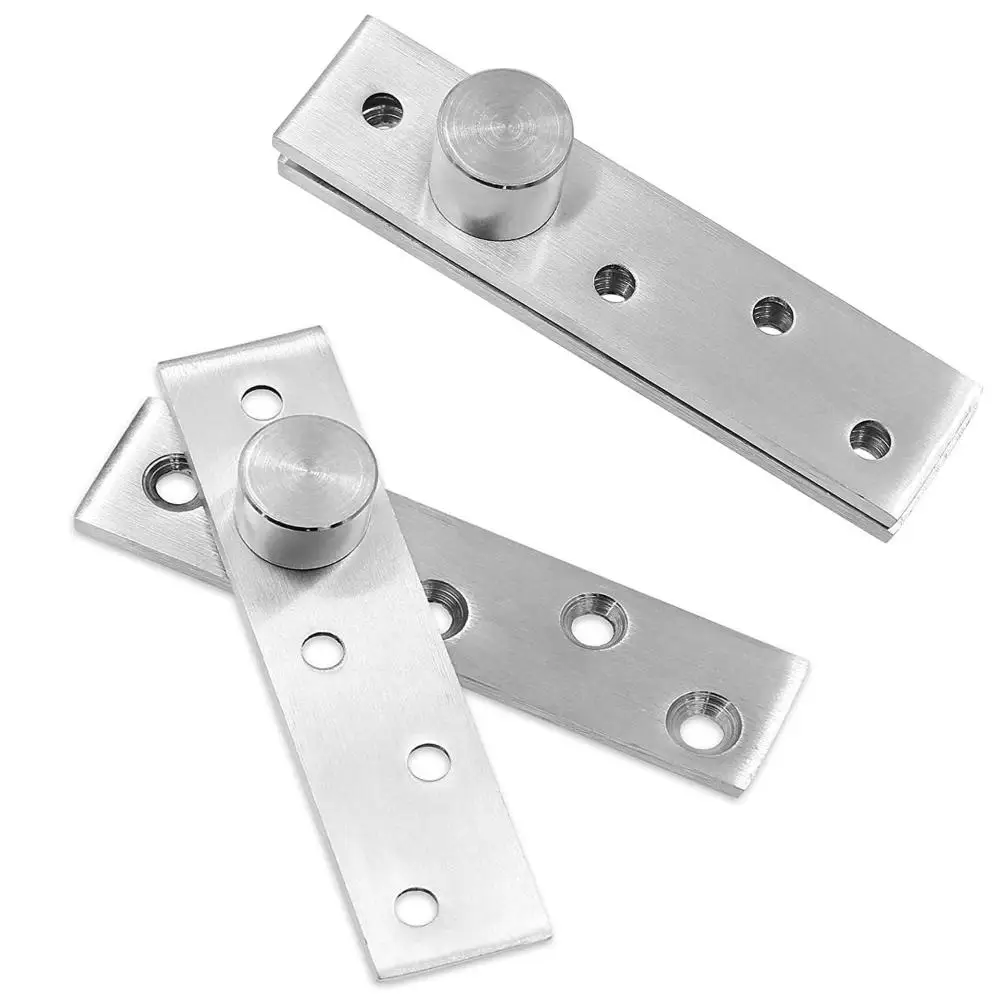 Professional 360 Degree Rotation Door Pivot Hinges 75mm 100mm Stainless Steel Axis Cabinet Hiden Hinge