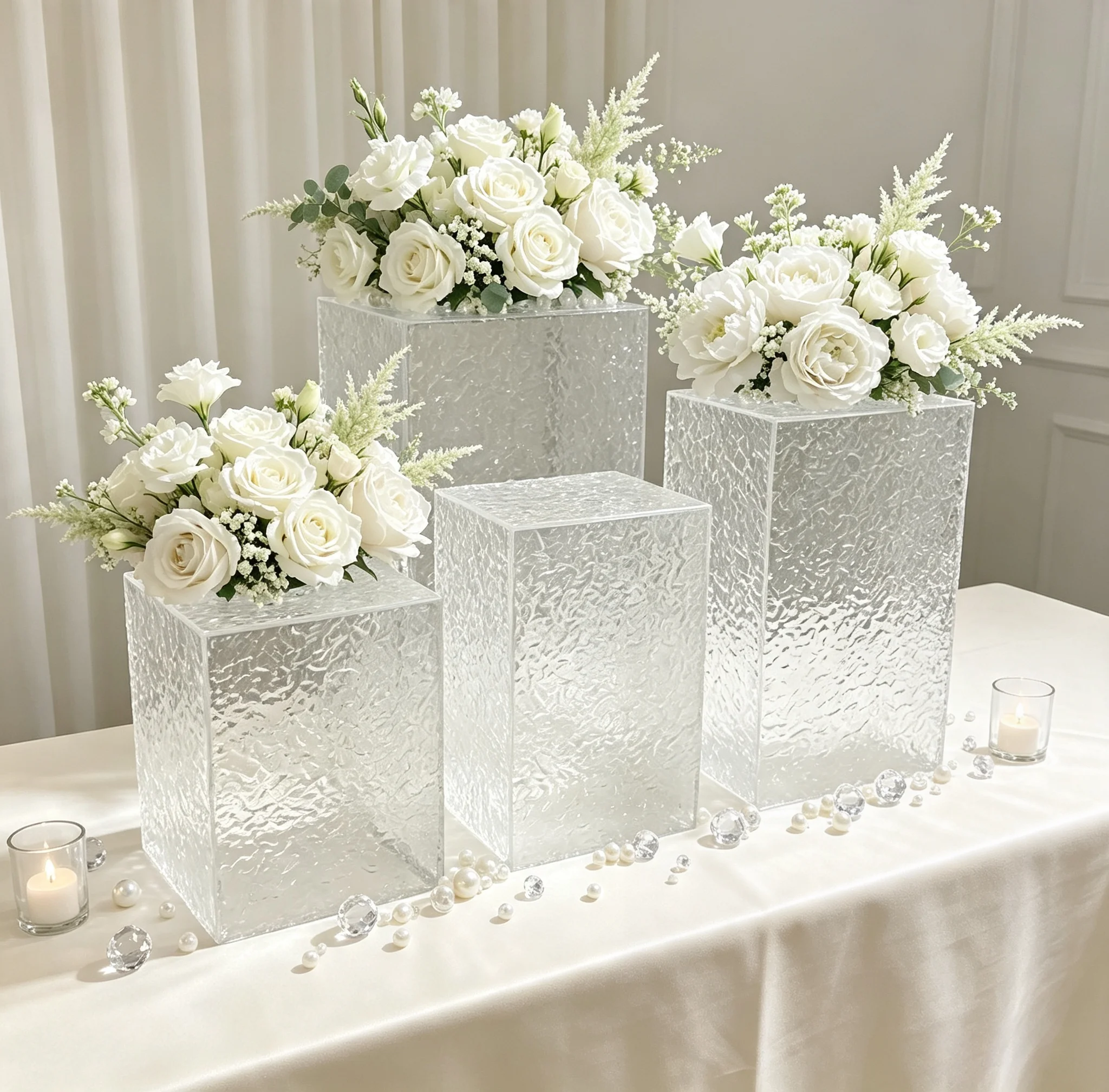 7pcs Self-Service Buffet Rack Dessert Exhibition Display for Business Cold Meal Wedding Cake Opening Tea Break