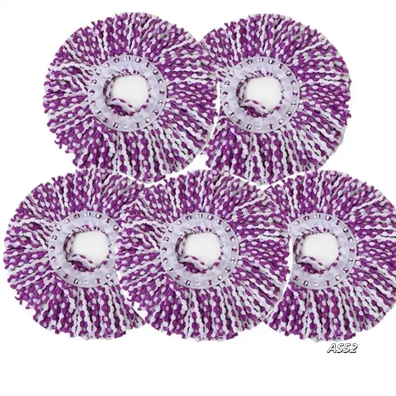 

Universal Rotating Mop Head, Thickened And Encrypted Replacement, Purple White Mop Head