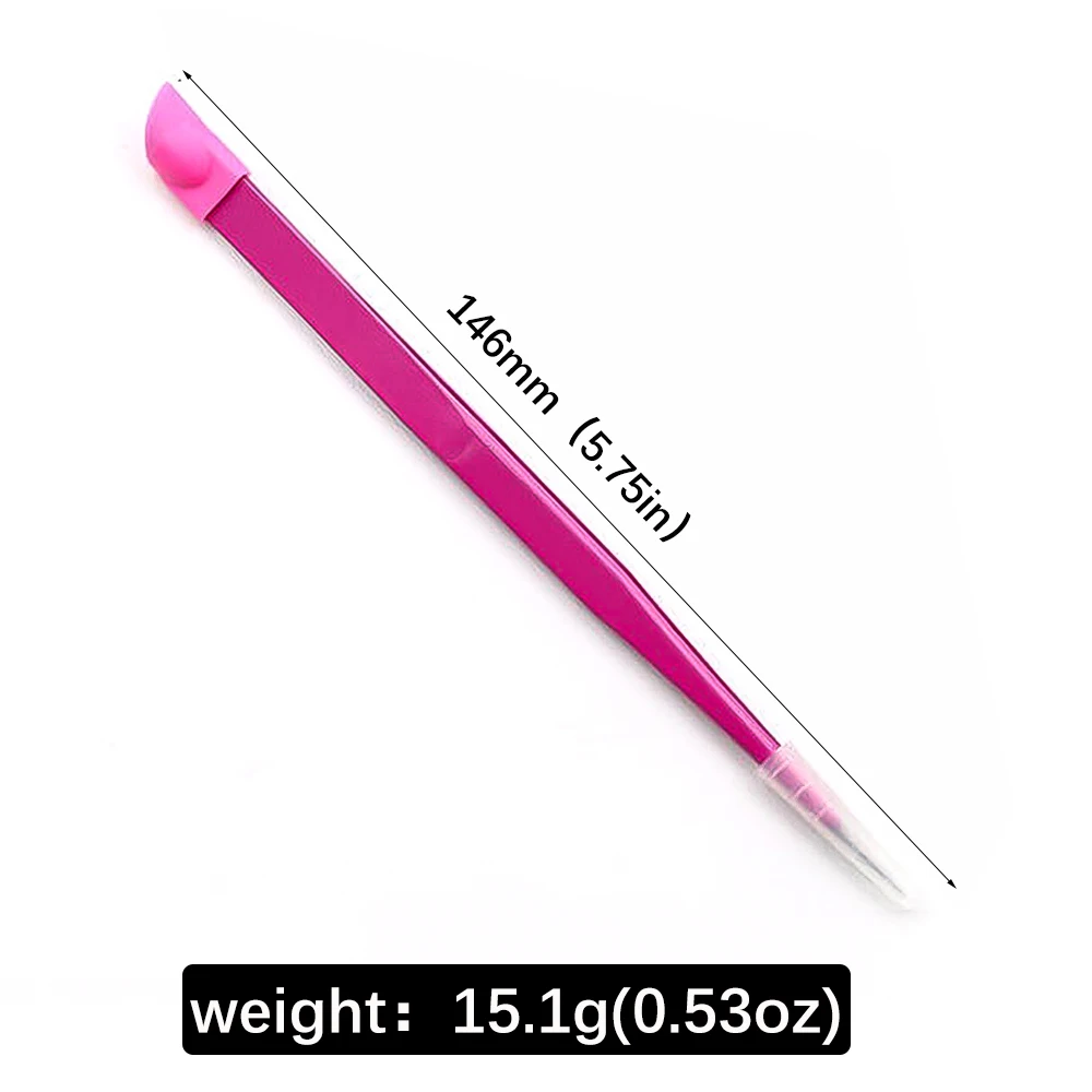 Pincettes à Double tête en acier inoxydable, 1 pièce, multi-usage, tête de pressage en Silicone, autocollants pour ongles, pincettes à cils, cueilleur de strass