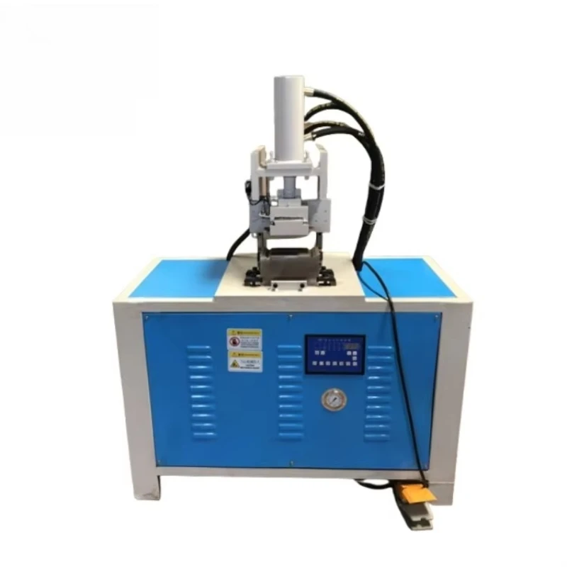 Hydraulic punching 45 60 90 degree metal pipe corner cutting machine hydraulic stair railing arc punching