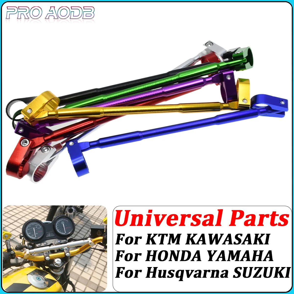 

Motorcycle Balance Bar Universal 22mm CNC Aluminum Crossbar Strengthen Handlebar Extended Motorbike Reinforce Lever Accessories