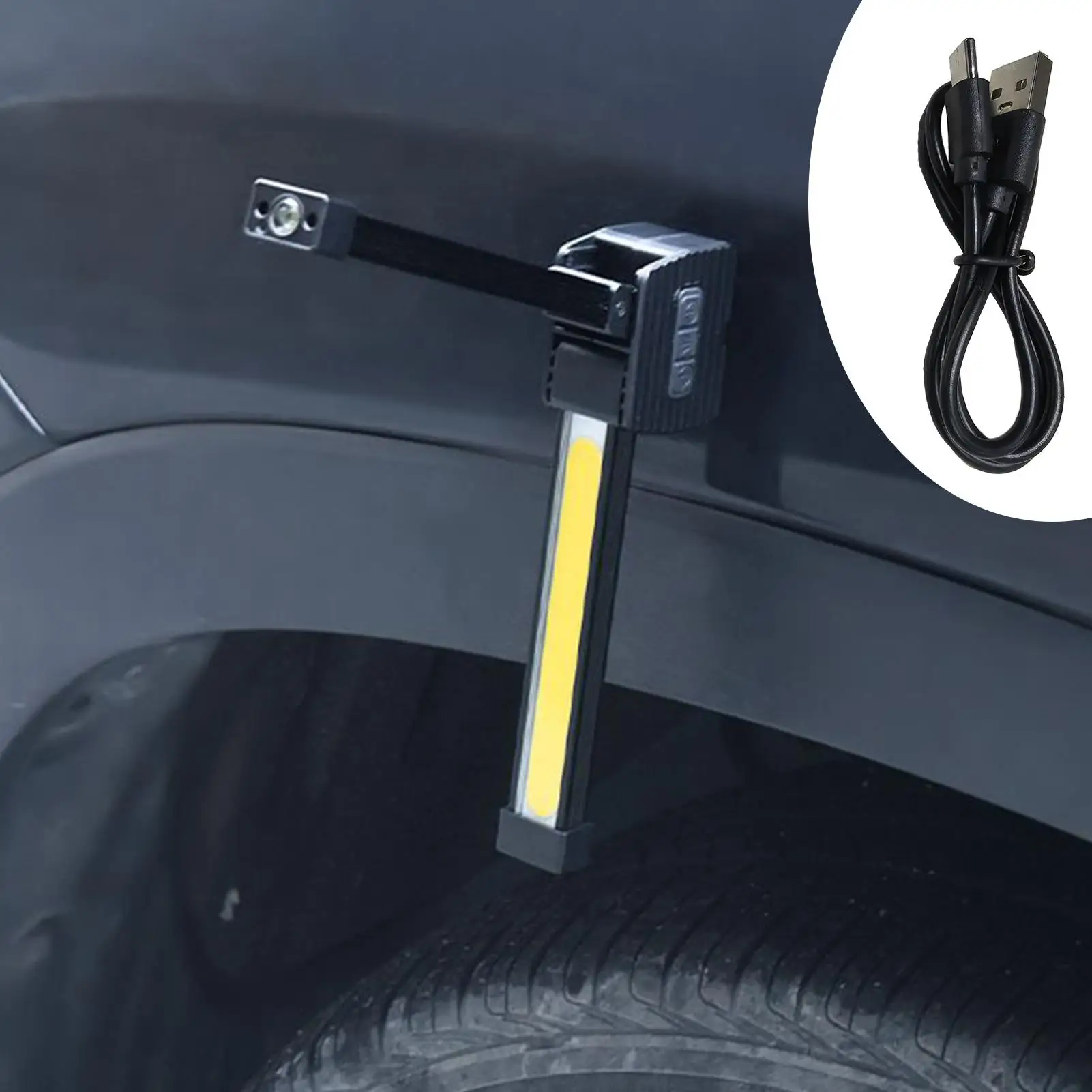 

Сильный фонарик, уличный многофункциональный фонарик для кемпинга, авторемонтный рабочий светильник, складной 7-скоростной светильник COB