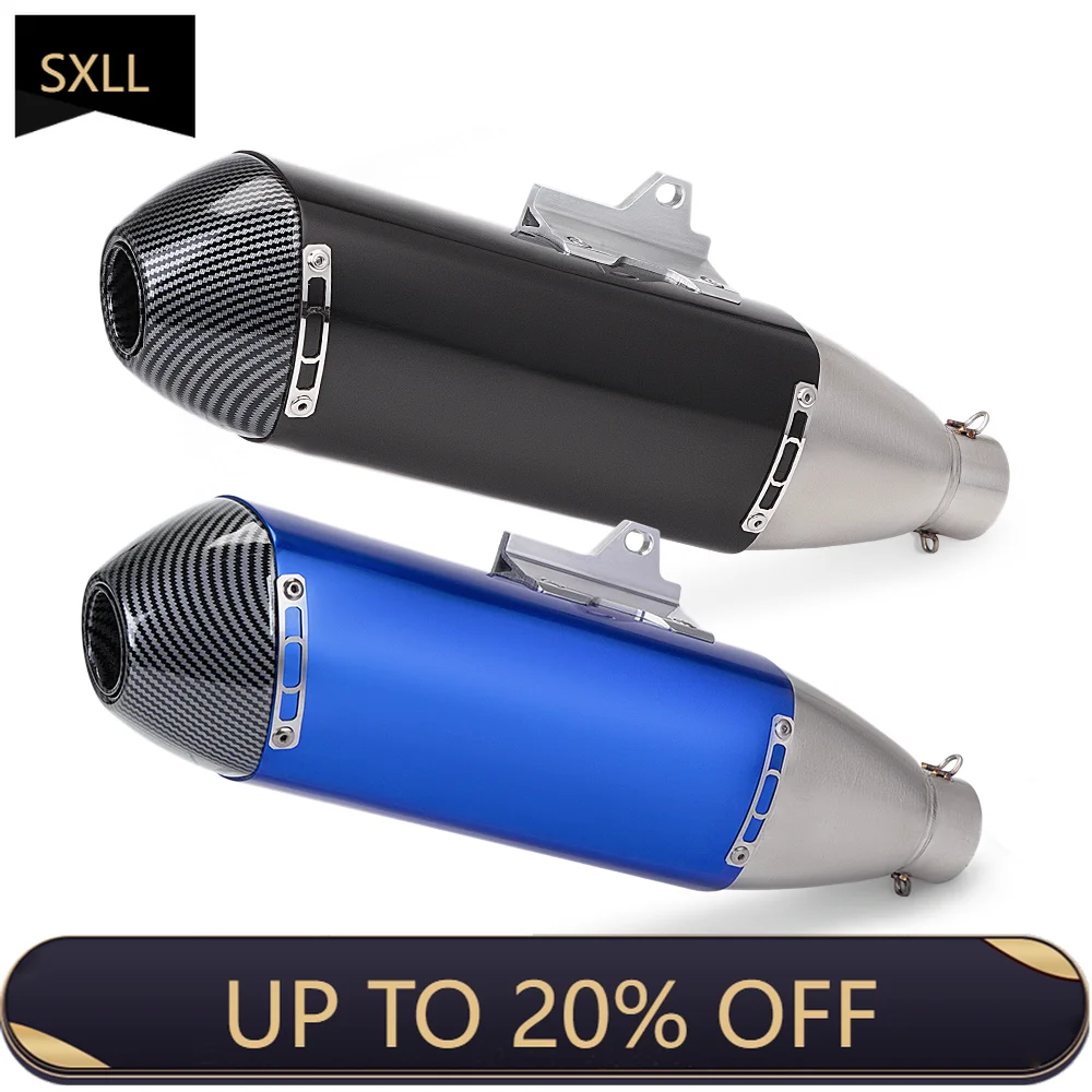 

SXLL Motorcycle Exhaust Universal Escape Motorcycle 51mm Motorcycle Off-Road Muffler FMF Pitbike ATV Scooter for CRF150F CRF250