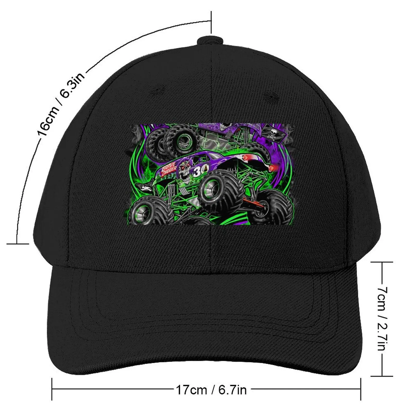 monster jam grave digger monster truck Art Fans Baseball Cap Snap Back Hat Trucker Hat Gentleman Hat Woman Hats Men's