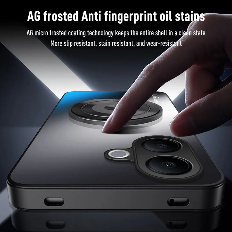 AG マットバックパネルメタル磁気ブラケットケース VIVO V60 Lite スリムカバー用