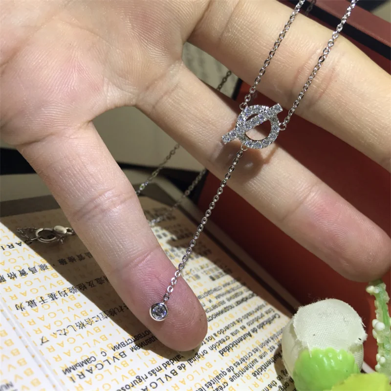 2025 High-end Design Enamel Pendant Necklace Women's Elegance Clavicle Chain Exquisite Gift Jewelry