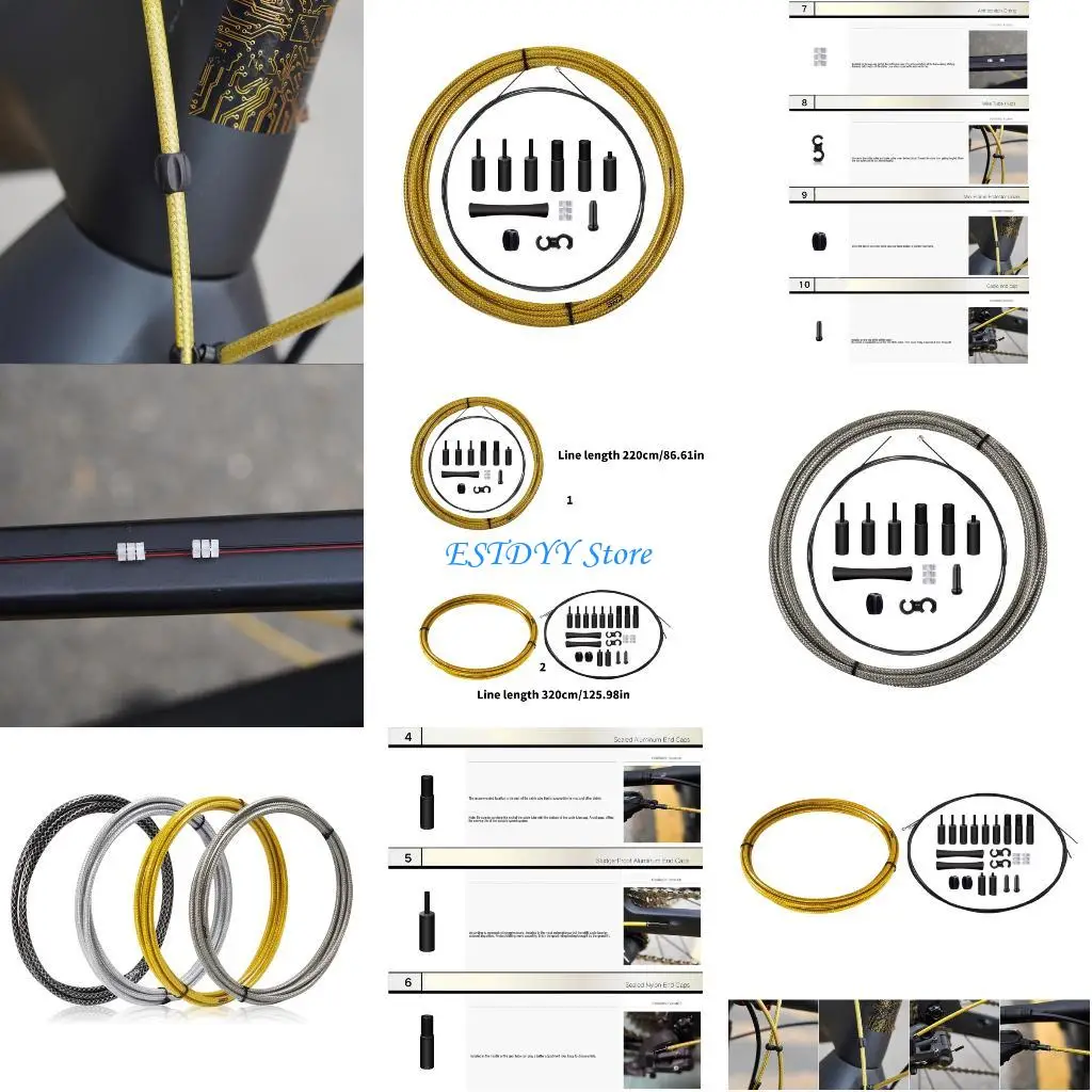 

G6DE Universals Standard Bike Brake Cable Housing Kits for Mountain Road Bike