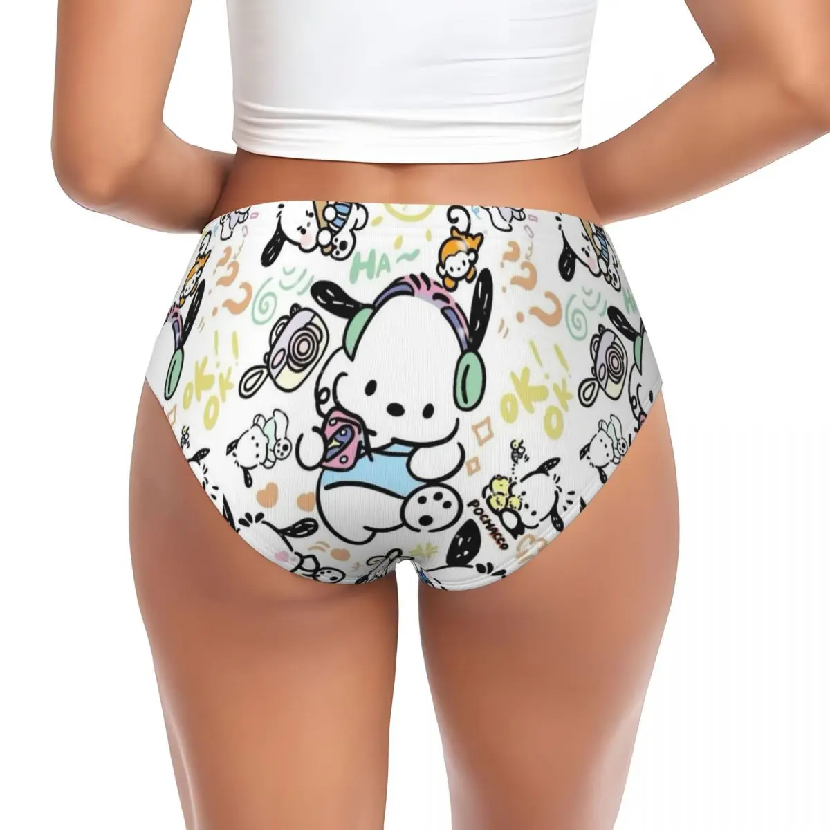 Custom Women Animes Pochacco Panties Underwear Female Comfort Kawaii Briefs Underpants