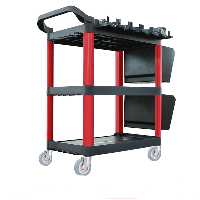 

Newest Multi-function Plastic Rolling cart Working trolley tools with bucket