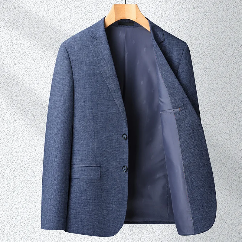 

KIDWHXR Spring Autumn Man Suit Outerwear Thin Simple Solid Color Male Blazer Single-breasted Long Sleeve Slim Casual Men Coat