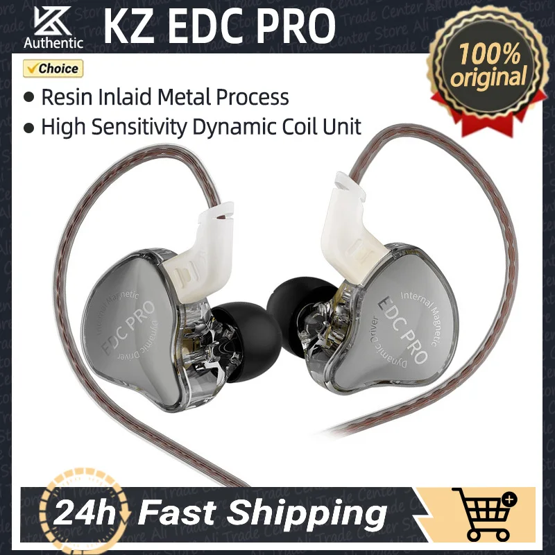 NEW KZ EDC PRO IEM Earphones HIFI Bass In-ear Wired Headphones Dynamic Driver Monitor Earbuds with Detachable Cable KZ EDX PRO