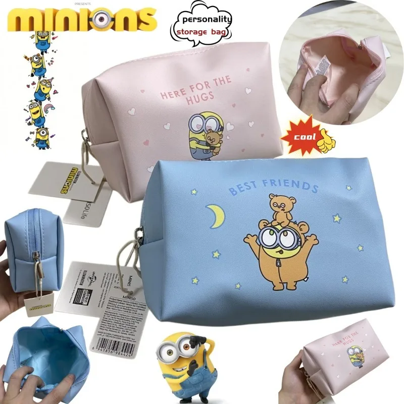 

Minion makeup bag, cute and fashionable, cartoon, personalized and creative kawaii toiletry bag, birthday gift for friends