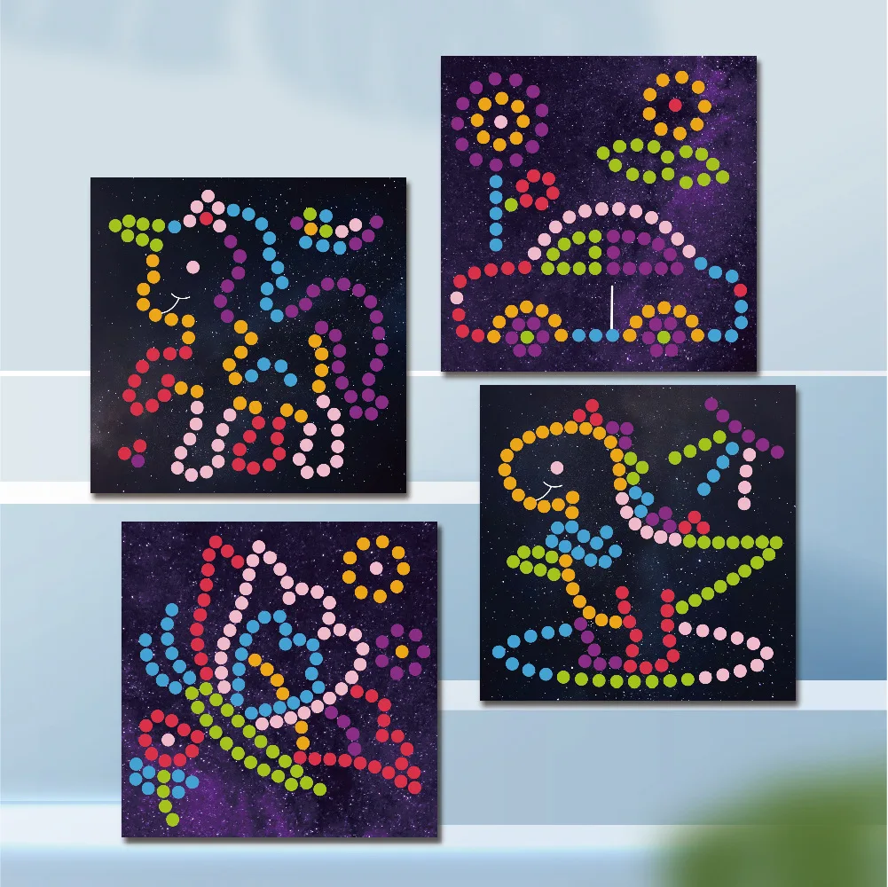 EVA Mosaic Sticker Children's 600 Dots Three-dimensional Foam Decorative Painting DIY Handmade Stickers Dimensional Collage