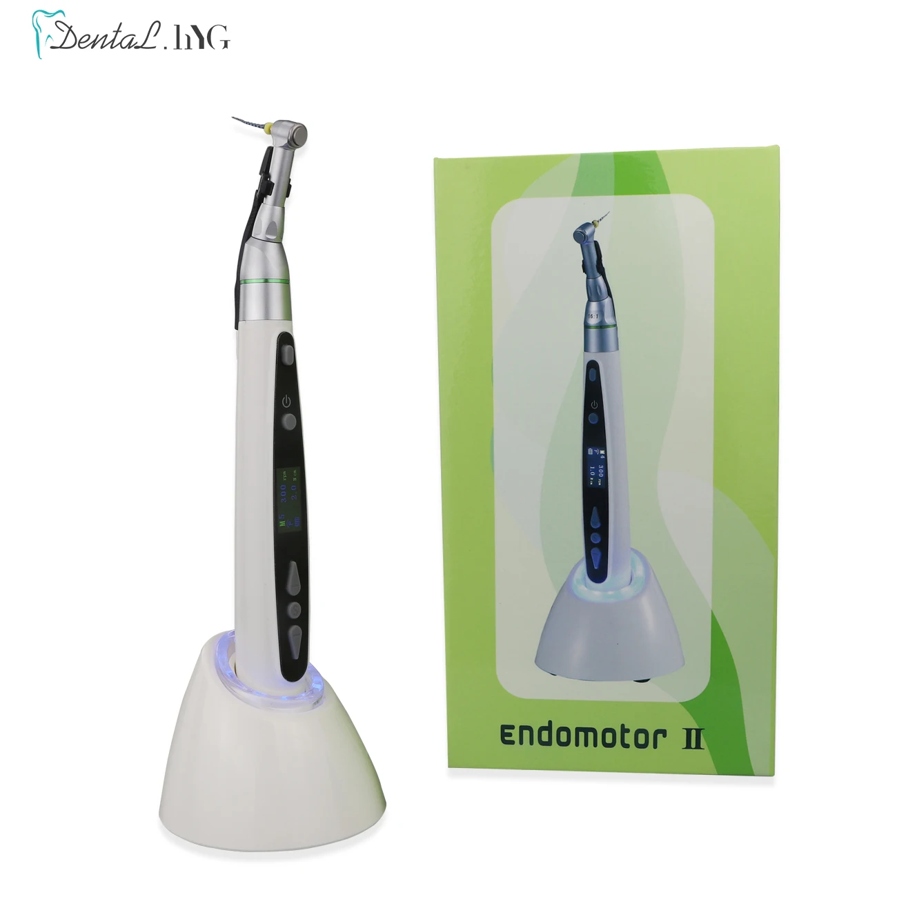 NewDental Wireless Endo Motor Smart With LED Lamp 16:1 Standard Contra Angle Low Speed Handpiece Dentistry Endodontic Instrument