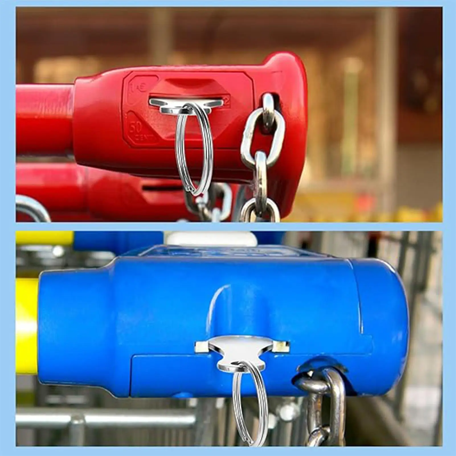 Porte-clés de chariot de courses, porte-clés de voiture Anti-perte avec ouvre-bouteille en acier inoxydable, jetons de chariot, porte-monnaie