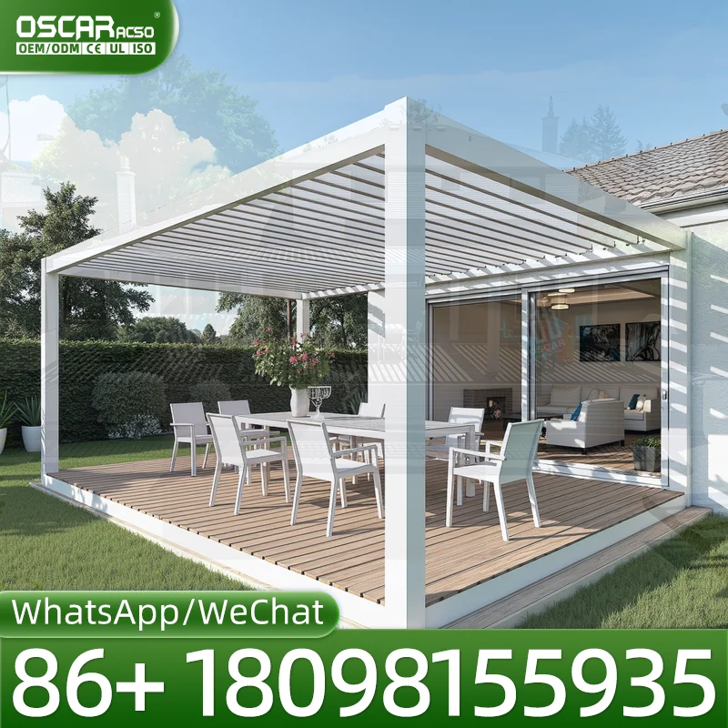 Smart Garden Design - Penutup Louvered Tenaga Surya Bermotor untuk
