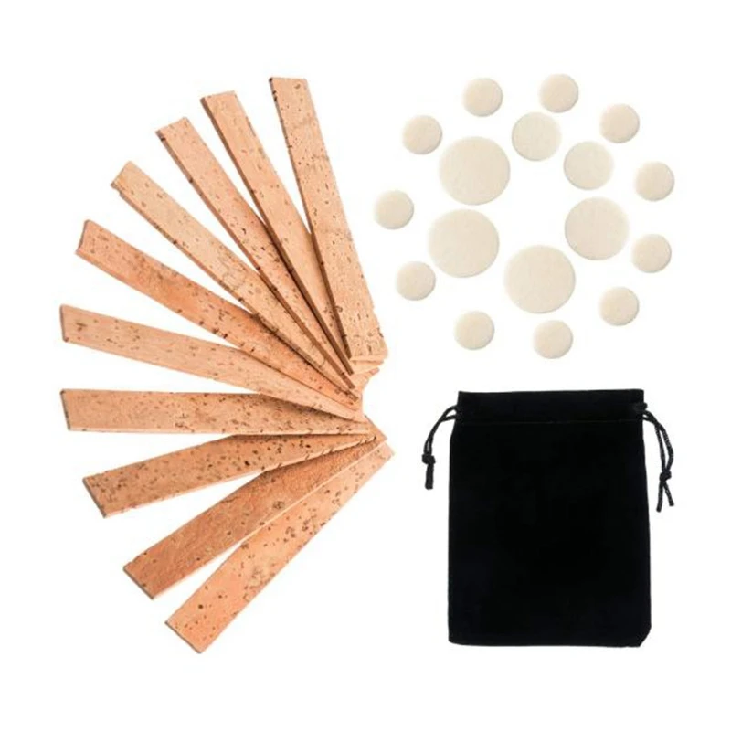 

27 Pcs Clarinet Instrument Accessory Replacement Kit, Include 10 Neck Connection Cork and 17 Woodwind Instrument Pads