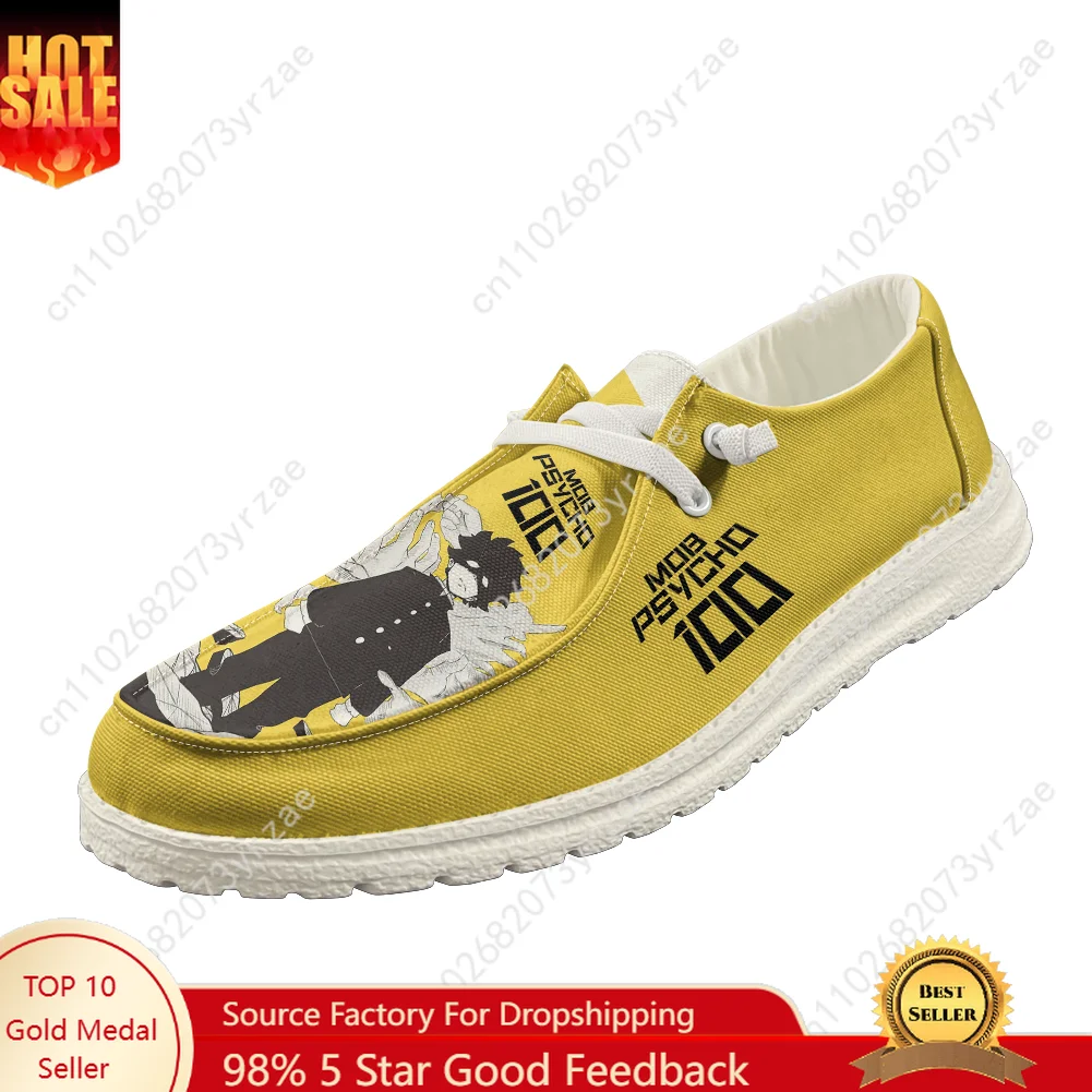

Mob Psycho 100 Casual Shoes Mens Womens Breathable Flat Footwear Indoor Outdoor Lightweight Fashion Pattern Shoes Custom Shoes
