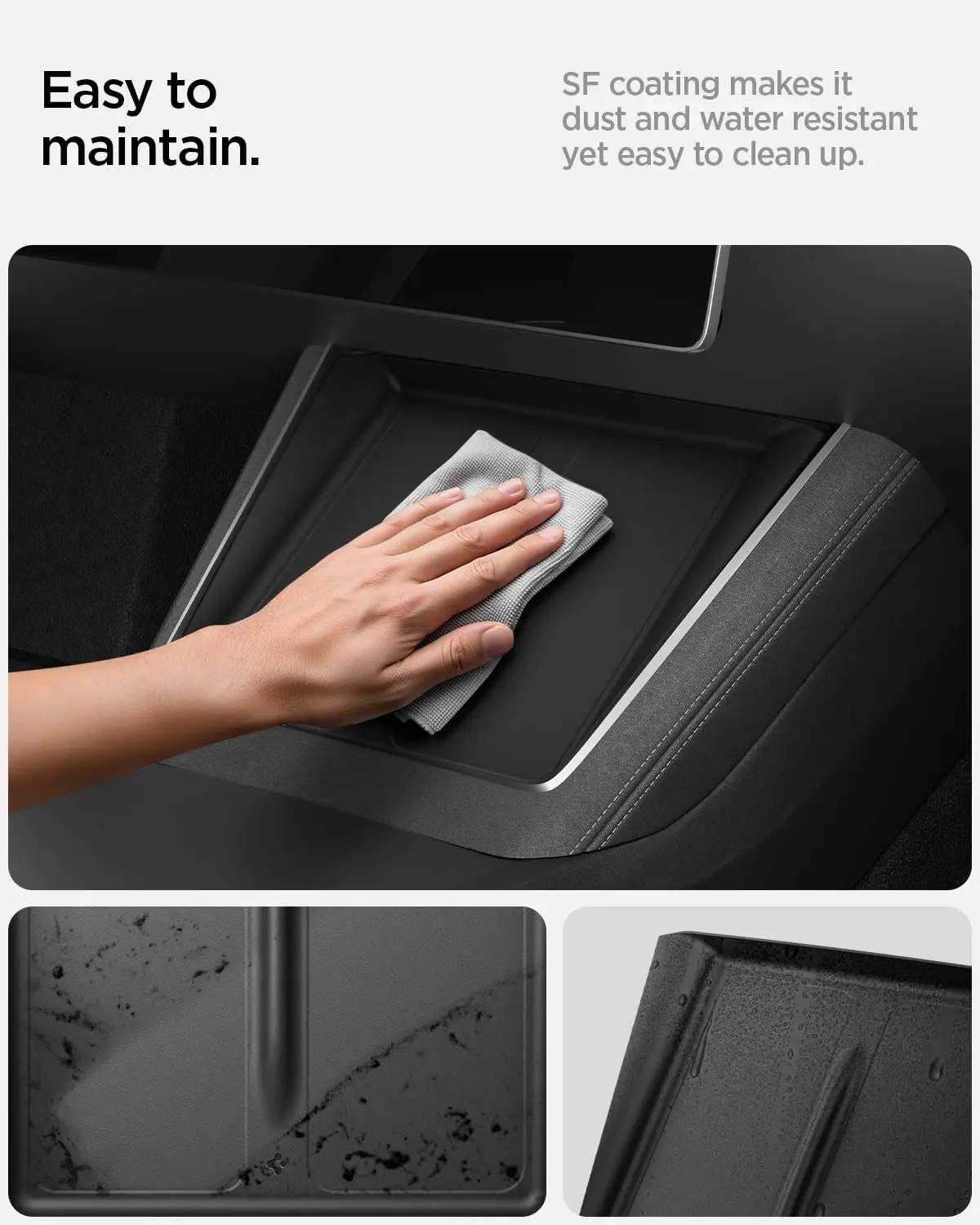 Ultradünne kabellose Ladestation [Freie Ladefläche] Schützende Silikonmatte für Tesla Model Y/YL Juniper Model 3 – Detail 9