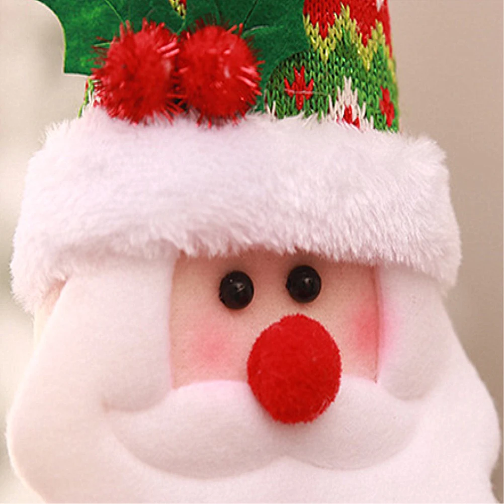 25-35Inch Computer Screen Cover Monitor Protector Christmas Decoration Cartoon Santa Claus Sleeve Red Durable Cloth Desktop - Image 2