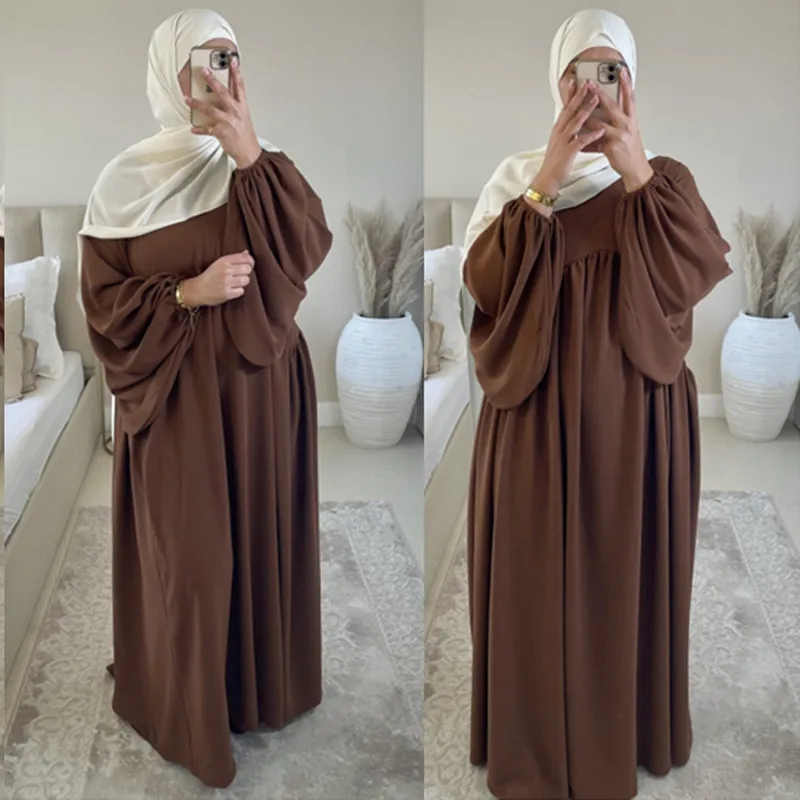 

Modest Abayas for Muslim Women Casual Long Maxi Dress Turkey Arab Kaftan Robe Dubai Ramadan Femme Vestidos Clothing Gown Arabic