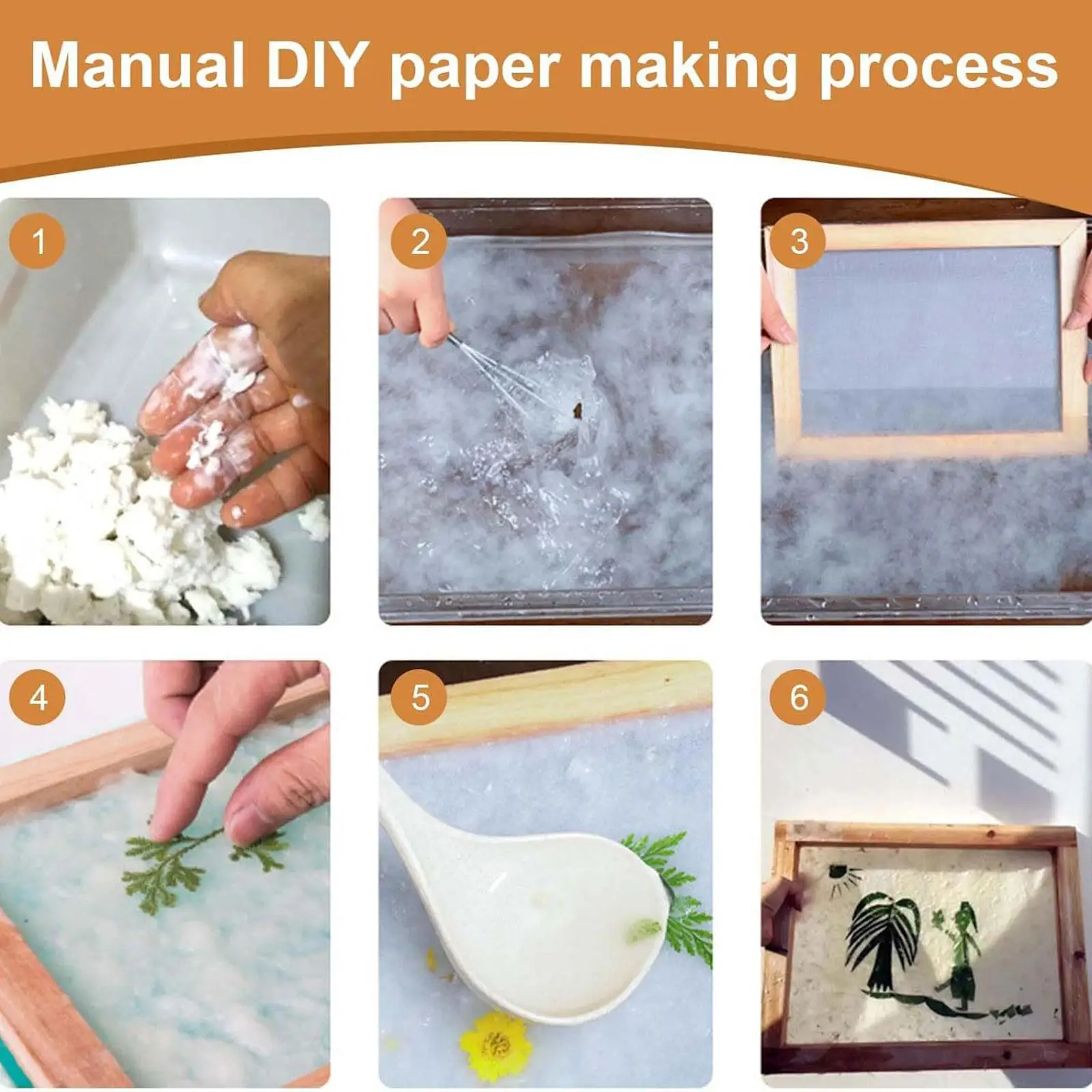 Traditional Handmade Paper Craft Tool Multi Size Frame for Children’s Crafts Materials Art Projects Gift