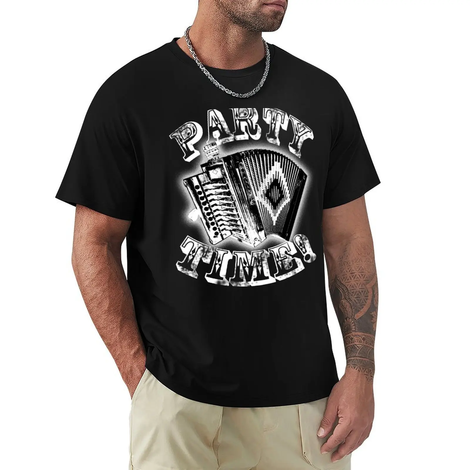 ¡Hora de la fiesta al estilo cajun! Camiseta Básica de Manga Corta para Hombre