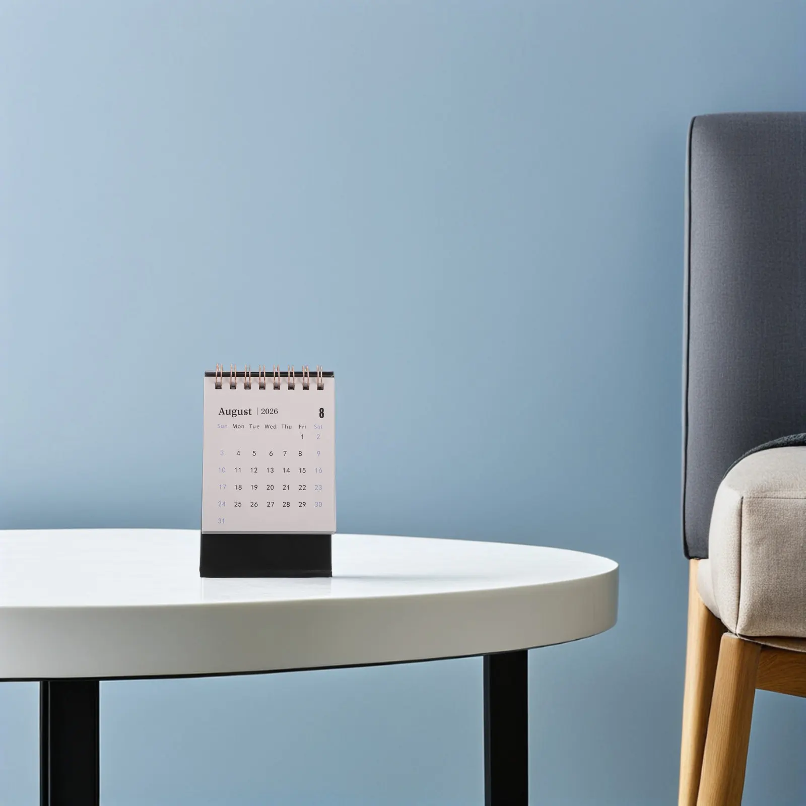 

2026 Mini Desk Calendar Portable Standing Flip Desktop Calendar Smooth Flip Paper Monthly Planner for Desk Table Bedside