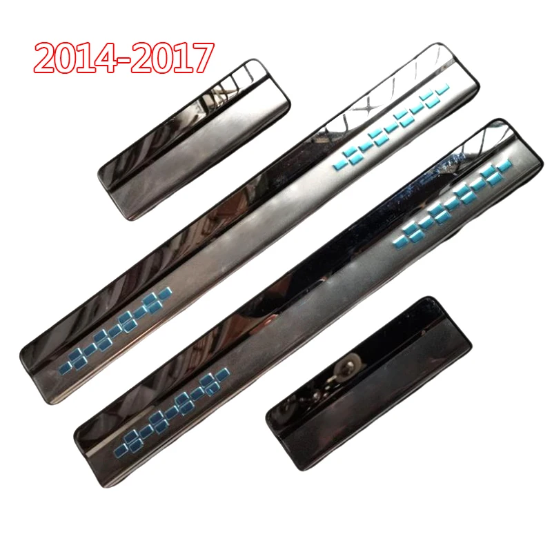 Stainless Steel Scuff Plate Door Sill Welcome Pedal Threshold Car Accessories Fit for Toyota RAV4 2009-2013 2014-2017 Pedals