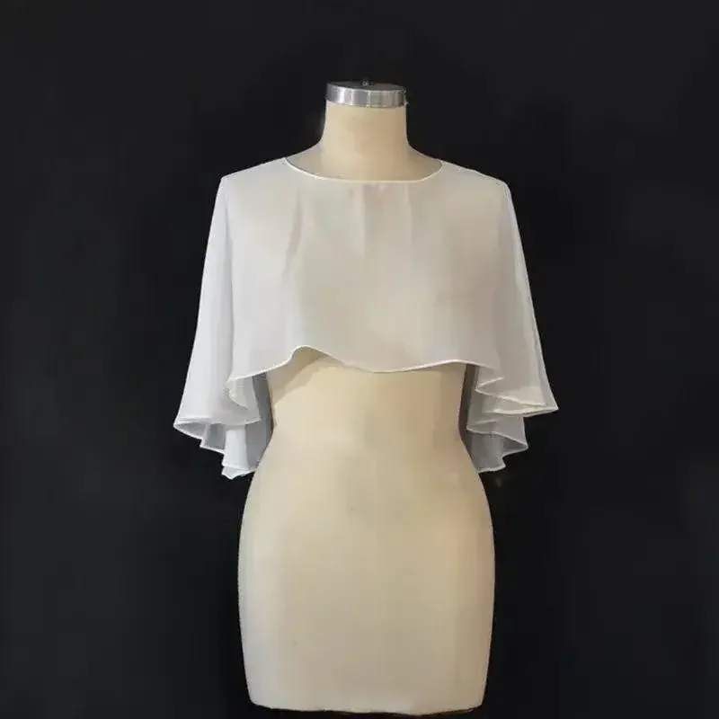 Manruixin senhoras jaqueta de casamento macia envolve chiffon capa encolher nupcial bolero curto xale e envoltórios noite casamento cobrir