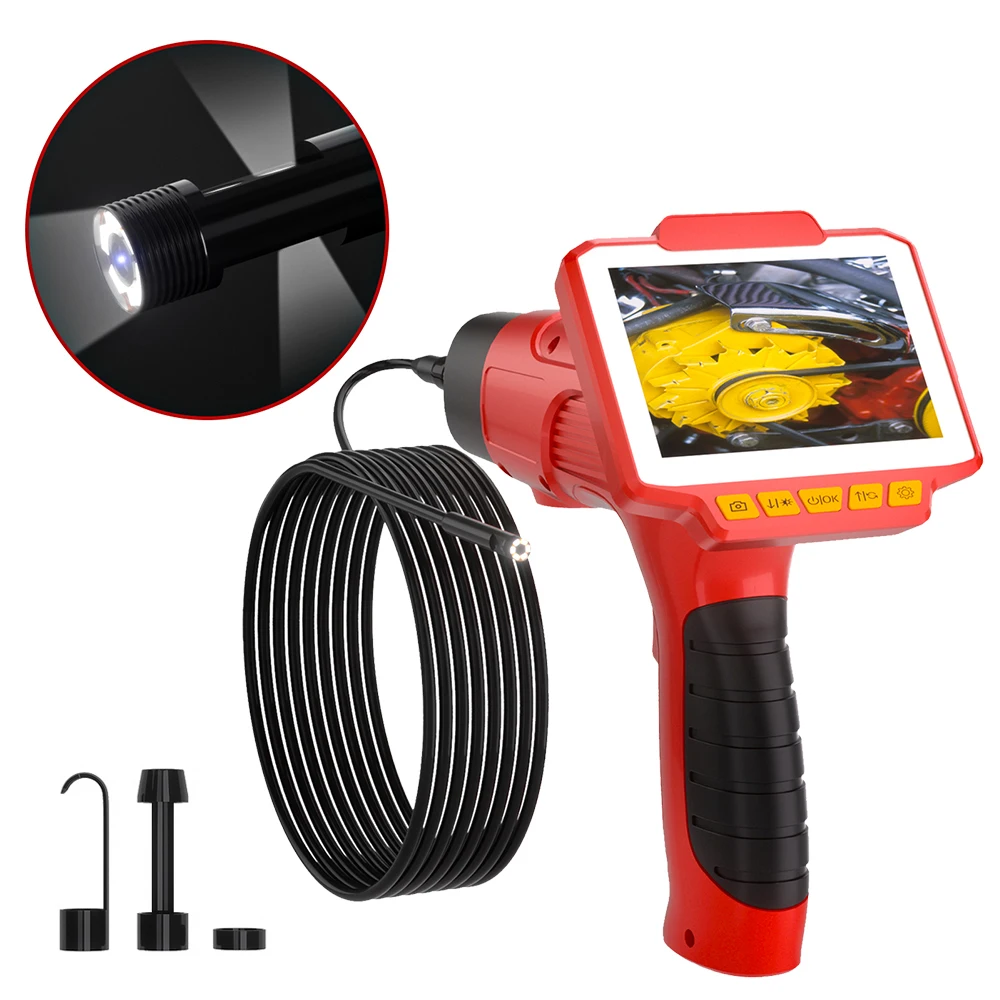 

DVR 2M/5M/10M Cable Waterproof IP67 1080P,Three Lens 8mm Diameter, SYANSPAN Pipe Inspection Camera Security System Car Inspect
