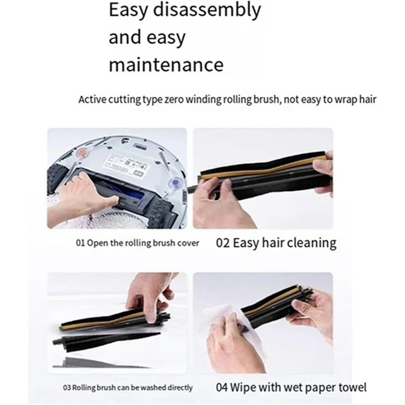 For P50 Pro Ultra/P10 Pro Ultra/P10 Ultra Spare Parts TriCut Roller Brush for Pet Hair Carpet&Hard Floor-A009 view 3