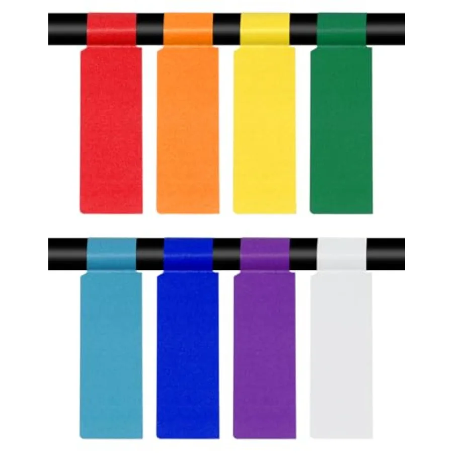 240 Labels 8 Sheet Colorful Waterproof Cord Labels Tags Write on Stickers Tear Resistant Flexible Works Cord Identification Lab