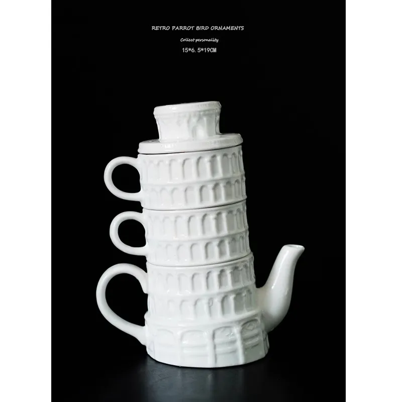 

Creative The Leaning Tower of Pisa Design Mug Milk Tea Coffee Juice Water Cup Home Office Drinkware