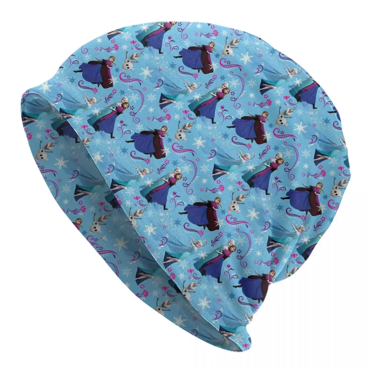 Gorros de princesa Frozen Kawaii personalizados, gorro de punto fresco para mujeres y hombres, gorros cálidos de invierno clásicos de Anime Elsa y Anna, gorros