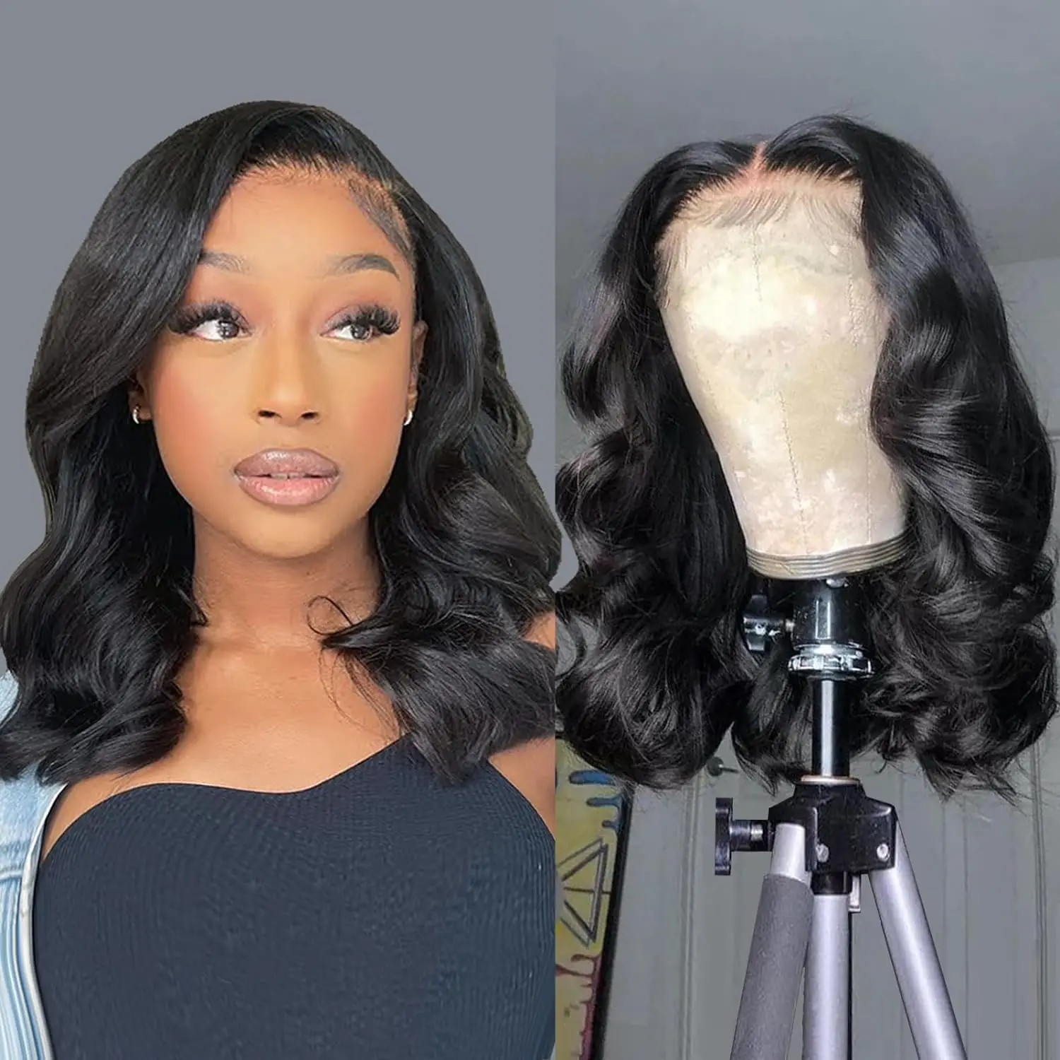 Rosabeauty Bob Wig Human Hair 13x4 Full Lace Frontal Wig Body Wave Hair Short Bob 13x6 Lace Front Human Hair Wigs for Women