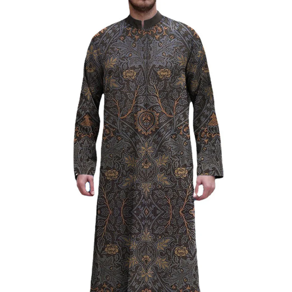 Moslim Gewaden Mannen Kleding Kaftan Jubba Thobe Arabische Turkse Islam Dubai Musulman Homme Gewoonte Traditie Leisure Jurk Ramadan Gift