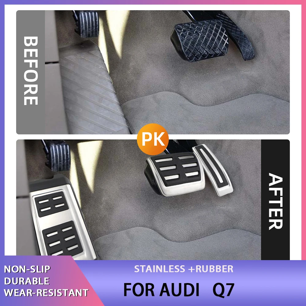For Audi Q7 4L (07-15) for Volkswagen Touareg 07-18 / Porsche Cayenne 07-16 Car Accessories Gas Brake Footrest Dead Pedal Cover